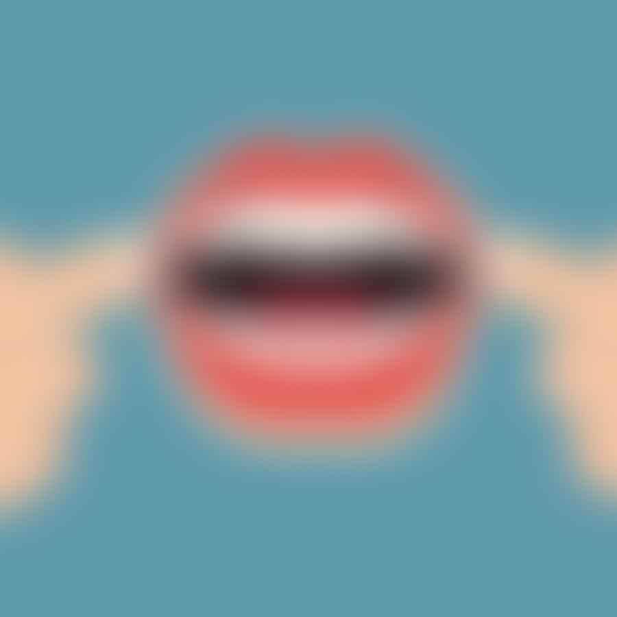 A pair of invisible braces being removed from a person's mouth